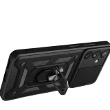Миниатюра: Силиконов твърд кейс bSmart Defender Slide, За Samsung Galaxy A36, Черен