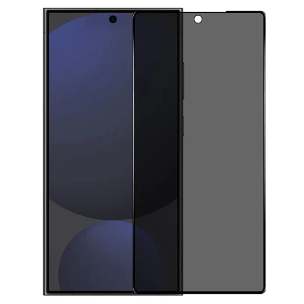 Стъклен протектор MBX 5D Full Privacy с цяло лепило, За Samsung Galaxy S25, Черен