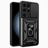 Миниатюра: Силиконов твърд кейс bSmart Defender Slide, За Samsung Galaxy S25 Ultra, Черен