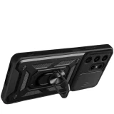 Миниатюра: Силиконов твърд кейс bSmart Defender Slide, За Samsung Galaxy S25 Ultra, Черен
