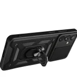 Миниатюра: Силиконов твърд кейс bSmart Defender Slide, За Samsung Galaxy S25, Черен
