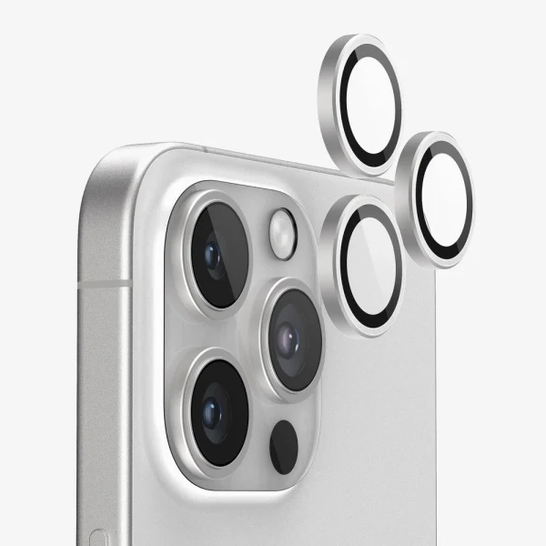 Протектор задна камера метални рингове MBX за iPhone 16 Pro, 16 Pro Max, Сребрист