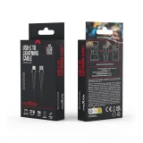 Миниатюра: Кабел USB-C - Lightning, Maxlife MXUC-08 с найлонова оплетка, 27W 1м, в кутия, Черен