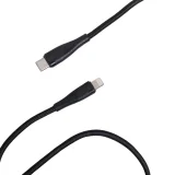 Миниатюра: Кабел USB-C - Lightning, Maxlife MXUC-08 с найлонова оплетка, 27W 1м, в кутия, Черен