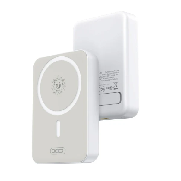 Външна батерия Power Bank 10000 mAh XO PR231 20W 3А, магнитна с MagSafe, Бяла