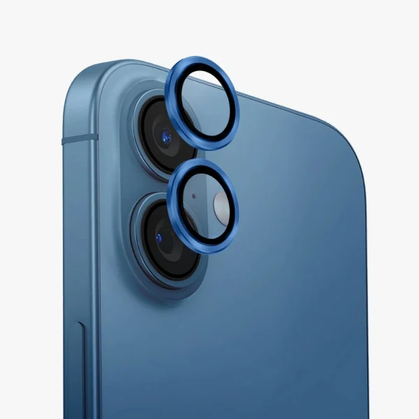 Протектор задна камера метални рингове MBX за iPhone 16, 16 Plus, Син