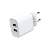 Миниатюра: Зарядно устройство комплект XO CE02C 2x USB 2,1A + Micro USB кабел, Бяло