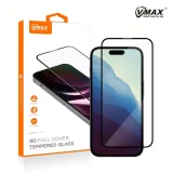 Миниатюра: Стъклен протектор за дисплей Vmax 9D с цяло лепило, За iPhone 16 Plus (6.7), Черен