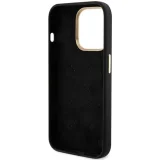 Миниатюра: Оригинален кейс Guess Silicone Script Metal Logo and Frame, За iPhone 16 Pro (6.3), Черен