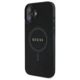 Миниатюра: Оригинален кейс Guess Saffiano MagSafe, За iPhone 16 (6.1), Черен