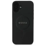 Миниатюра: Оригинален кейс Guess Saffiano MagSafe, За iPhone 16 (6.1), Черен