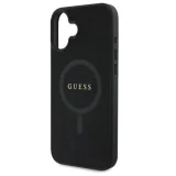 Миниатюра: Оригинален кейс Guess Saffiano MagSafe, За iPhone 16 (6.1), Черен