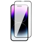 Миниатюра: Стъклен протектор OG Premium с цяло лепило, За iPhone 16 Pro (6.3), Черен