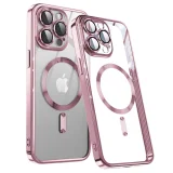 Миниатюра: Силиконов кейс bSmart Chrome Magsafe с протектори за камерите, За iPhone 16 Pro Max (6.9), Розово-златен