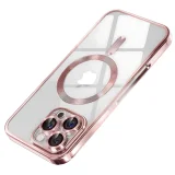 Миниатюра: Силиконов кейс bSmart Chrome Magsafe с протектори за камерите, За iPhone 16 Pro Max (6.9), Розово-златен