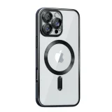 Миниатюра: Силиконов кейс bSmart Chrome Magsafe с протектори за камерите, За iPhone 16 Pro (6.3), Черен