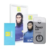 Миниатюра: Стъклен протектор Blueo 5D Full Strong Privacy с цяло лепило, За iPhone 16 Pro (6.3), Черен