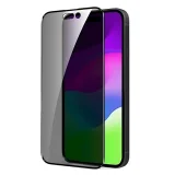 Миниатюра: Стъклен протектор Blueo 5D Full Strong Privacy с цяло лепило, За iPhone 16 Pro (6.3), Черен