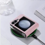Миниатюра: Кожен кейс Dux Ducis BRIL, За Samsung Galaxy Z Flip6, Розов