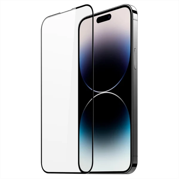 Стъклен протектор OG Premium с цяло лепило, За iPhone 16 (6.1), Черен
