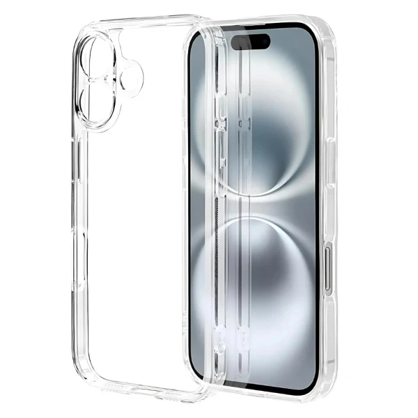 Силиконов кейс MBX 2mm, За iPhone 16 (6.1), Прозрачен