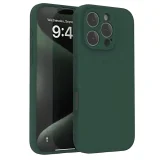 Миниатюра: Силиконов кейс iPaky матиран, За iPhone 16 Pro Max (6.9), Тъмнозелен