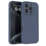 Миниатюра: Силиконов кейс iPaky матиран, За iPhone 16 Pro Max (6.9), Тъмносин