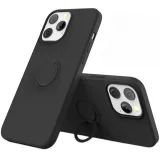Миниатюра: Силиконов кейс bSmart Finger Grip, За iPhone 16 Pro (6.3), Черен