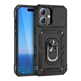 Миниатюра: Силиконов твърд кейс bSmart Defender Slide, За iPhone 16 Plus (6.7), Черен
