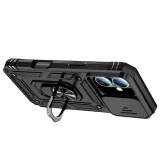 Миниатюра: Силиконов твърд кейс bSmart Defender Slide, За iPhone 16 Plus (6.7), Черен