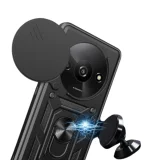 Миниатюра: Силиконов твърд кейс bSmart Defender Slide, За Xiaomi Redmi A3, Черен