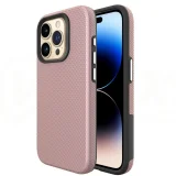 Миниатюра: Силиконов твърд кейс Vmax Triangle, За iPhone 15 Pro Max (6.7), Розово-златен