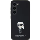Миниатюра: Оригинален кейс Karl Lagerfeld Silicone Ikonik Metal Pin, За Samsung Galaxy S24 (S921B), Черен