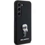 Миниатюра: Оригинален кейс Karl Lagerfeld Silicone Ikonik Metal Pin, За Samsung Galaxy S24 (S921B), Черен