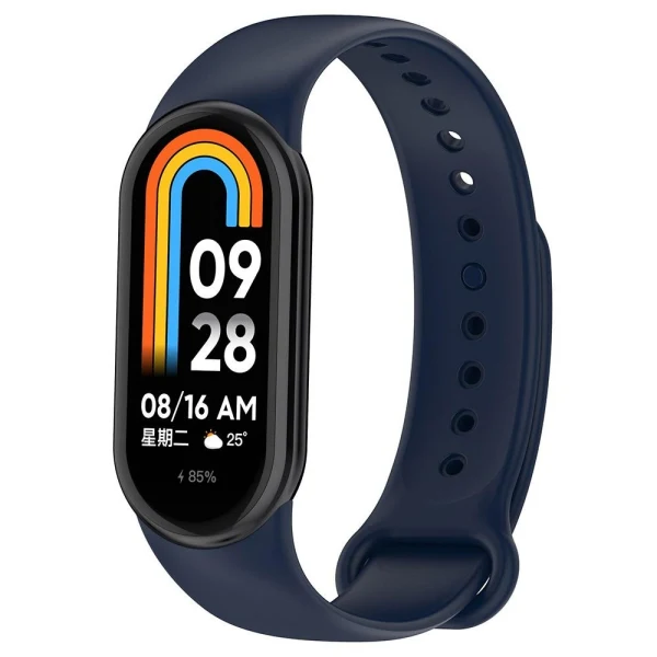 Силиконова каишка bSmart за смарт гривна Xiaomi Mi Band 8/9/10/11, Тъмносин