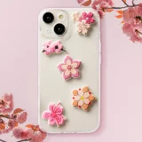 Миниатюра: 3D стикери Розови цветя, комплект от 5 броя