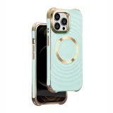 Миниатюра: Силиконов кейс bSmart Circle Glam Magsafe, За iPhone 15 Pro (6.1), Ментов