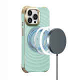 Миниатюра: Силиконов кейс bSmart Circle Glam Magsafe, За iPhone 15 Pro (6.1), Ментов
