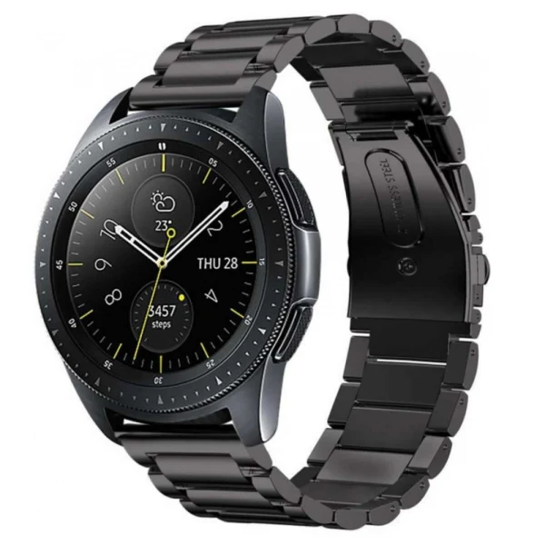 Метална каишка bSmart универсална за часовник Samsung, Huawei и др., 22mm, Черна