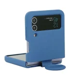Миниатюра: Силиконов кейс bSmart Silicone Cover с пръстен, За Samsung Galaxy Z Flip4 5G, Син
