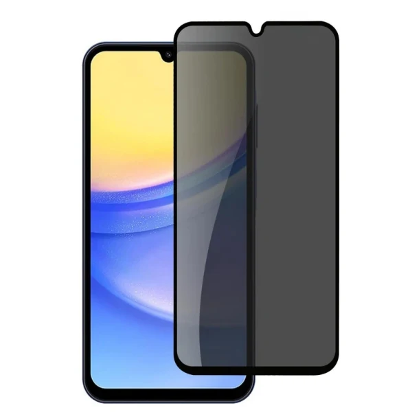 Стъклен протектор OG Premium Privacy с цяло лепило, За Samsung Galaxy A15 4G/5G (A155F/A156B), Черен