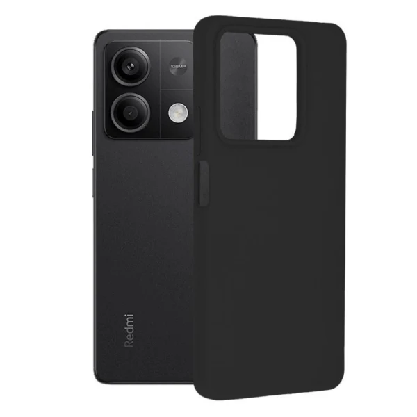 Силиконов кейс iPaky матиран, За Xiaomi Redmi Note 13 5G, Черен