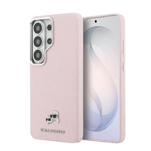 Оригинален кейс Karl Lagerfeld Saffiano KC Metal Logo MagSafe, За Samsung Galaxy S26 Ultra, Розов