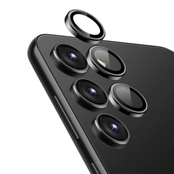 Протектор задна камера метални рингове MBX за Samsung Galaxy S23 (S911B), Черен