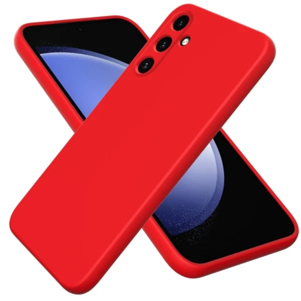 Силиконов кейс bSmart Silicone Soft Cover, За Samsung Galaxy A35 (A356B), Червен
