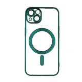 Миниатюра: Силиконов кейс bSmart Chrome Magsafe с протектори за камерите, За iPhone 15 Plus (6.7), Зелен