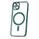 Миниатюра: Силиконов кейс bSmart Chrome Magsafe с протектори за камерите, За iPhone 15 Plus (6.7), Зелен