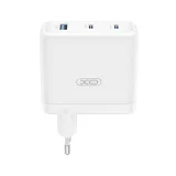 Миниатюра: Зарядно устройство адаптер 100W 2x USB-C 1x USB, XO CE35 PD, Бял