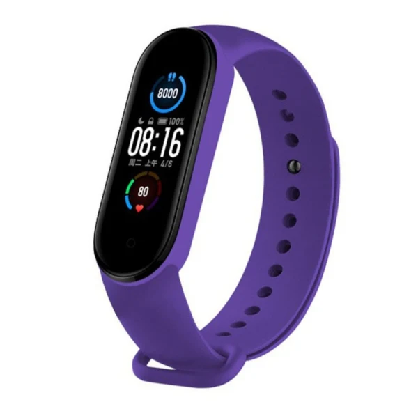 Силиконова каишка bSmart за смарт гривна Xiaomi Mi Band 3/4, Лилава