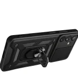 Миниатюра: Силиконов твърд кейс bSmart Defender Slide, За Samsung Galaxy S24 Plus (S926B), Черен